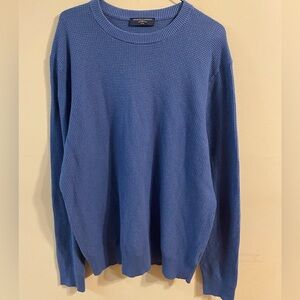 Charles Tyrwhitt Blue Thermal Long Sleeve Merino Wool Blend Sweater Size Large